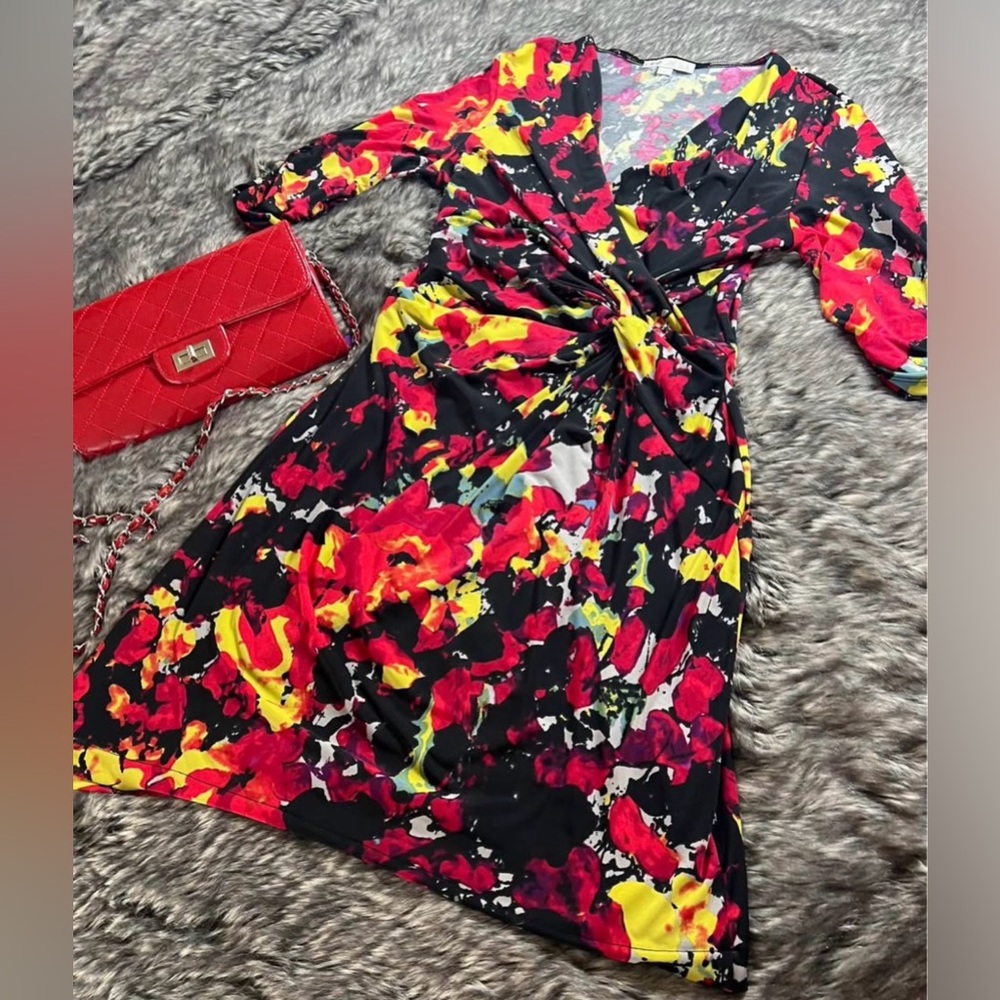 Cleo Vibrant Floral Long Sleeve Dress